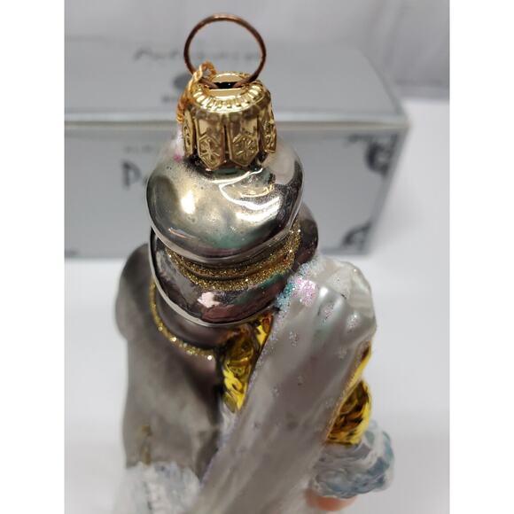 Kurt Adler Polonaise Komozja Wedding Couple Bride & Groom Glass Ornament w/Box - Picture 6 of 14